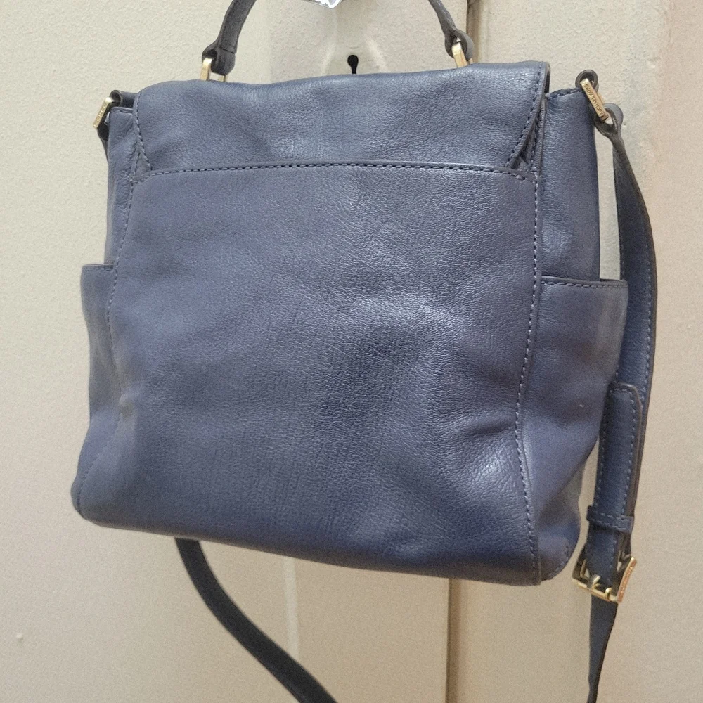 Michael Kors Blue Sloan top handle satchel bag. EUC. Career Minimalist‎ Preppy